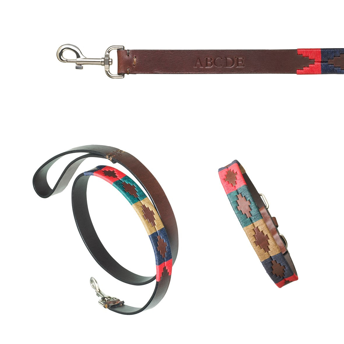 any leather dog collar and lead