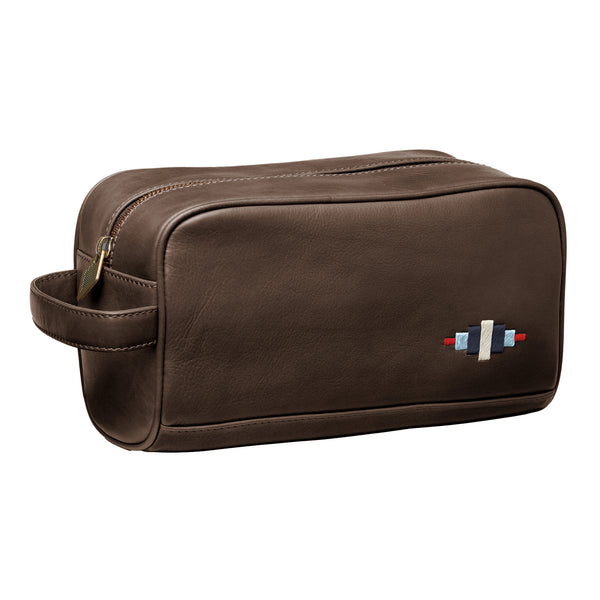 Hombre washbag - brown leather