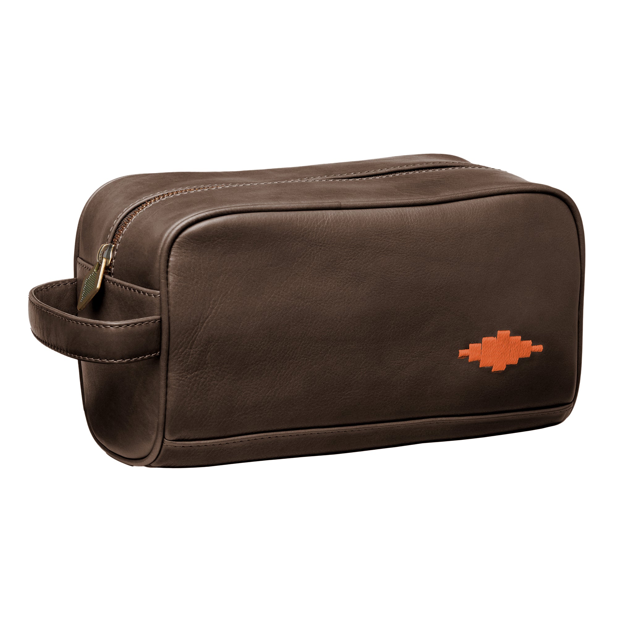 Hombre Washbag - Brown Leather