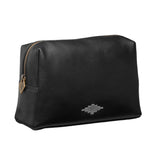 Afeite Washbag - Black Leather