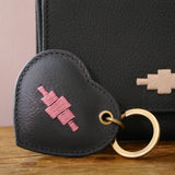 'Vida' Heart Keyring - Navy Leather - pampeano UK