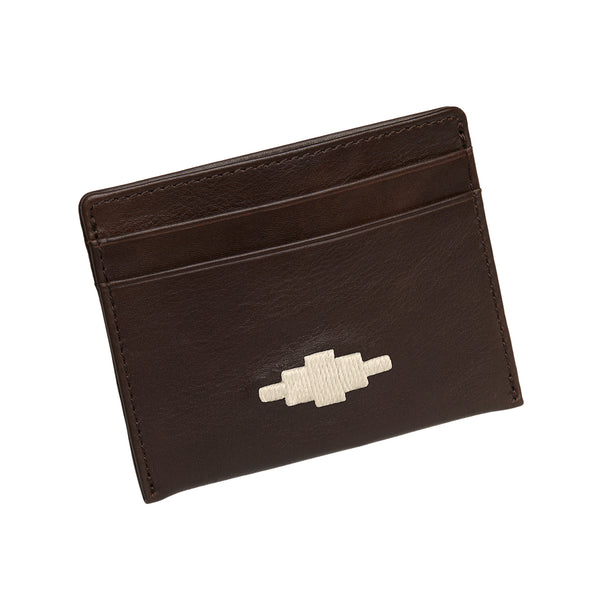 Rombo card slip - brown leather