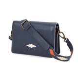 'Estilo' Crossbody Bag - Navy Leather - pampeano UK