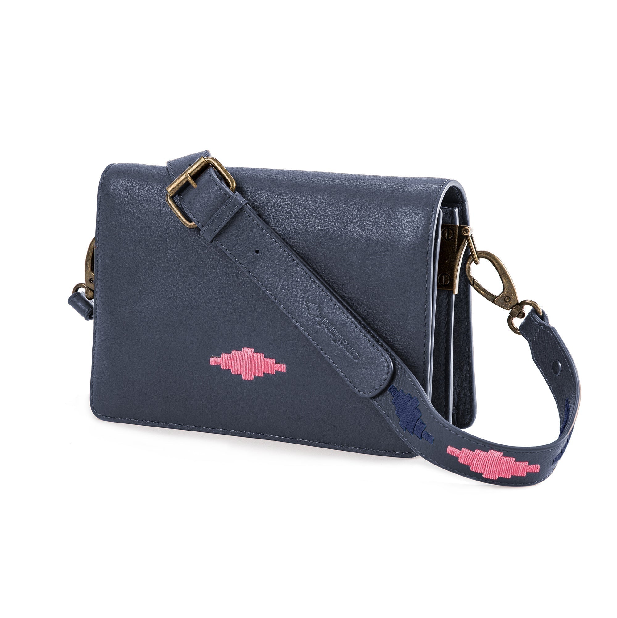 'Estilo' Crossbody Bag - Navy Leather - pampeano UK